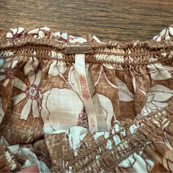 Free People Miss Daisy Ruffled Long Sleeve Boho Top Spring Summer - Picture 4 of 10